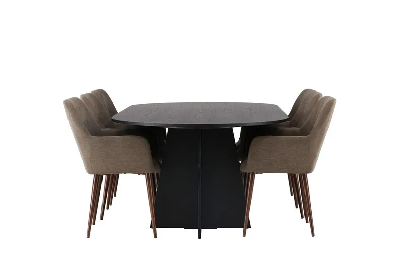 Bariso Matbord 230x115x75 cm Oval med 6 Tomorrow Karmstol - Möbler - Bord & matgrupper - Matgrupper
