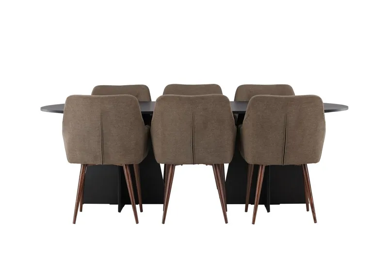 Bariso Matbord 230x115x75 cm Oval med 6 Tomorrow Karmstol - Möbler - Bord & matgrupper - Matgrupper