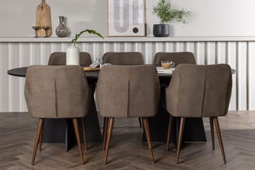 Bariso Matbord 230x115x75 cm Oval med 6 Tomorrow Karmstol - Möbler - Bord & matgrupper - Matgrupper