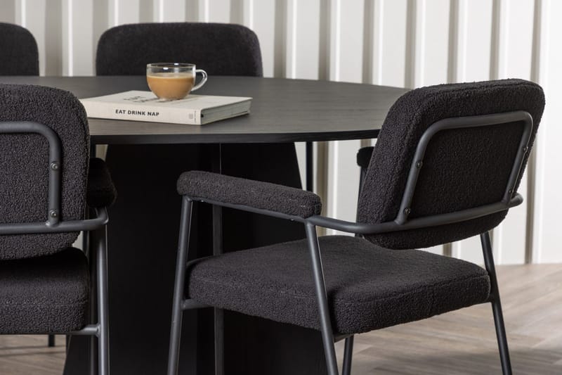 Bariso Matbord 230x115x75 cm Oval med 6 Yesterday Matstol - Möbler - Bord & matgrupper - Matgrupper