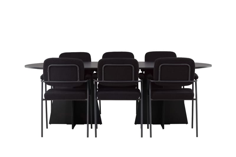 Bariso Matbord 230x115x75 cm Oval med 6 Yesterday Matstol - Möbler - Bord & matgrupper - Matgrupper