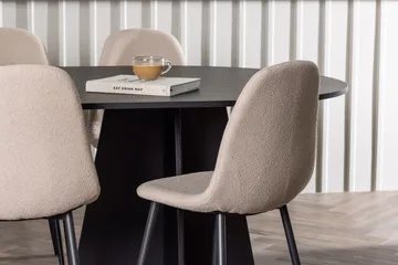 Bariso Matbord 230x115x75 cm Oval med 6 Polar Matstol - Möbler - Bord & matgrupper - Matgrupper