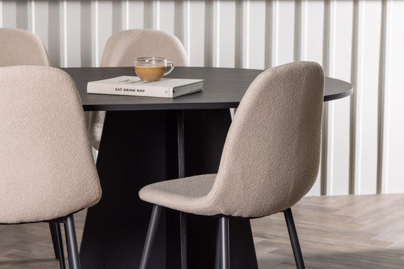 Bariso Matbord 230x115x75 cm Oval med 6 Polar Matstol - Möbler - Bord & matgrupper - Matgrupper