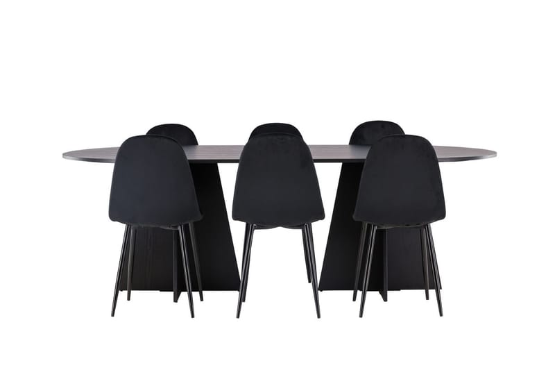 Bariso Matbord 230x115x75 cm Oval med 6 Polar Köksstol - Möbler - Bord & matgrupper - Matgrupper