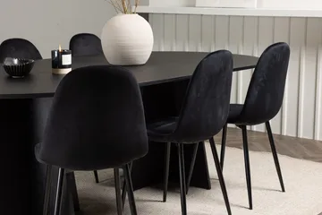 Bariso Matbord 230x115x75 cm Oval med 6 Polar Köksstol - Möbler - Bord & matgrupper - Matgrupper