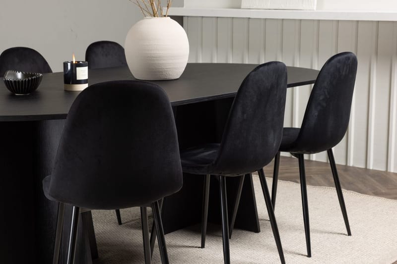 Bariso Matbord 230x115x75 cm Oval med 6 Polar Köksstol - Möbler - Bord & matgrupper - Matgrupper