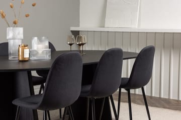 Bariso Matbord 230x115x75 cm Oval med 6 Polar Matstol - Möbler - Bord & matgrupper - Matgrupper