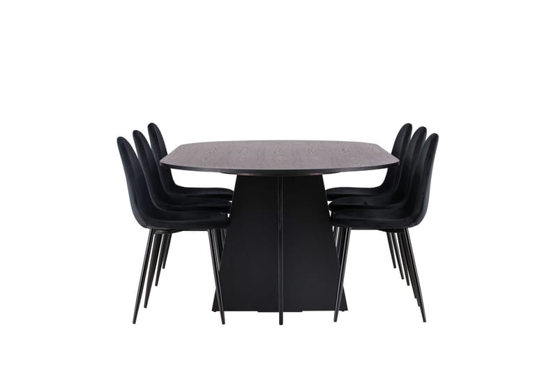 Bariso Matbord 230x115x75 cm Oval med 6 Polar Köksstol - Möbler - Bord & matgrupper - Matgrupper
