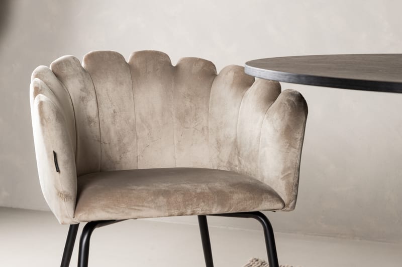 Bariso Matgrupp  230 cm Oval med 4 Limhamn stolar - Beige - Möbler - Bord & matgrupper - Matgrupper