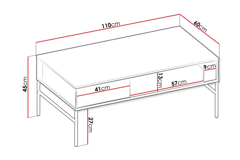 Basici Soffbord 110 cm - Brun - Möbler - Bord & matgrupper - Soffbord