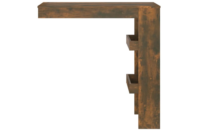 beBasic Barbord väggmonterat rökfärgad 102x45x103,5 cm konstruerat trä - Brown - Möbler - Bord & matgrupper - Barbord & ståbord