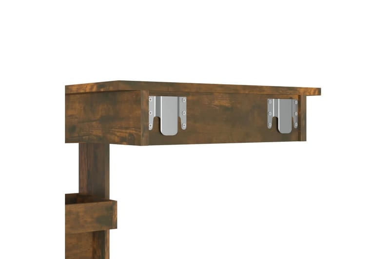 beBasic Barbord väggmonterat rökfärgad 102x45x103,5 cm konstruerat trä - Brown - Möbler - Bord & matgrupper - Barbord & ståbord