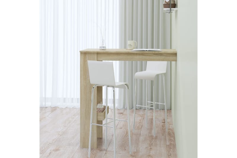 beBasic Barbord väggmonterat sonoma-ek 102x45x103,5 cm konstruerat trä - Brown - Möbler - Bord & matgrupper - Barbord & ståbord