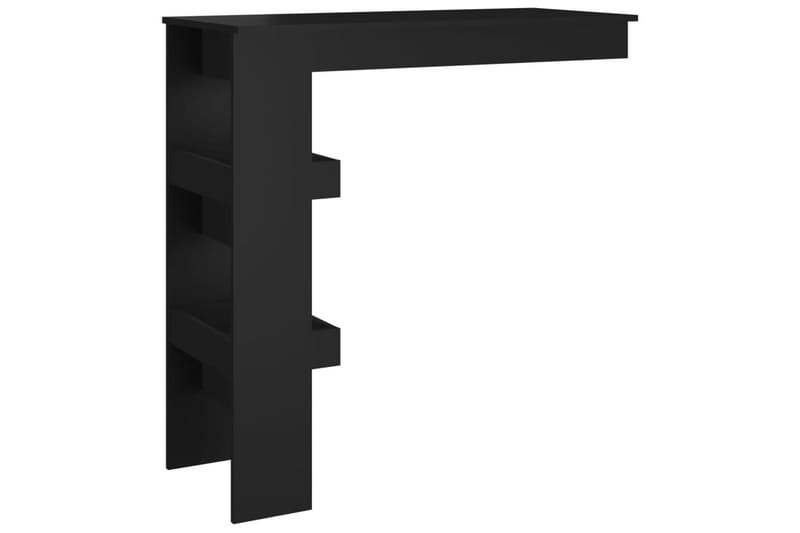 beBasic Barbord väggmonterat svart 102x45x103,5 cm konstruerat trä - Black - Barbord & ståbord