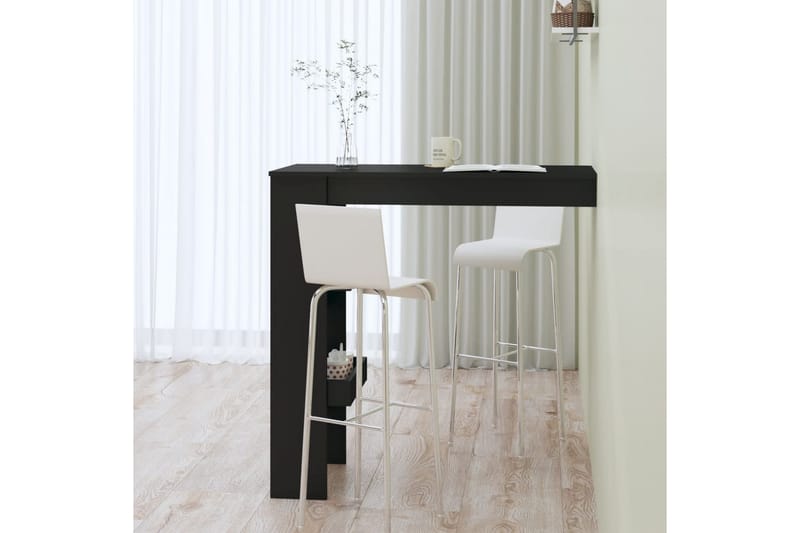 beBasic Barbord väggmonterat svart 102x45x103,5 cm konstruerat trä - Black - Möbler - Bord & matgrupper - Barbord & ståbord