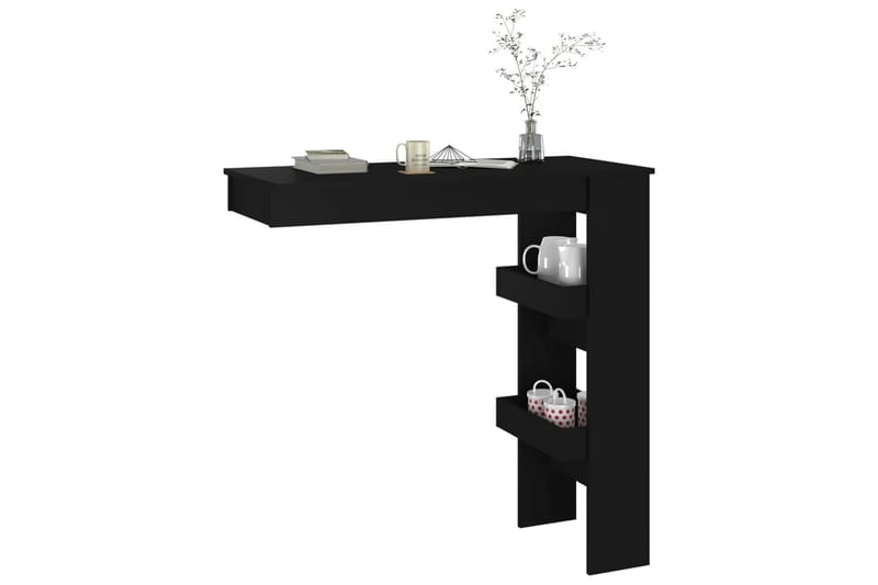 beBasic Barbord väggmonterat svart 102x45x103,5 cm konstruerat trä - Black - Barbord & ståbord