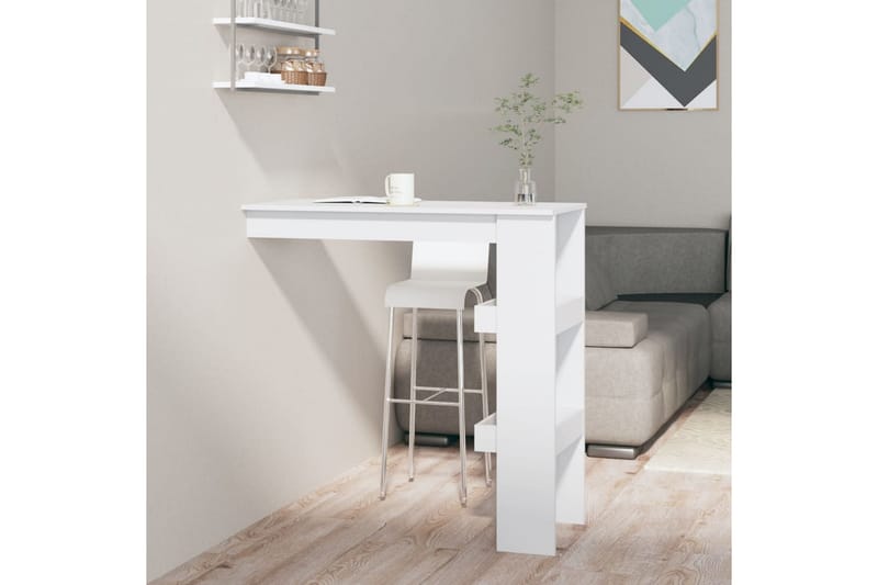 beBasic Barbord väggmonterat vit 102x45x103,5 cm konstruerat trä - White - Möbler - Bord & matgrupper - Barbord & ståbord
