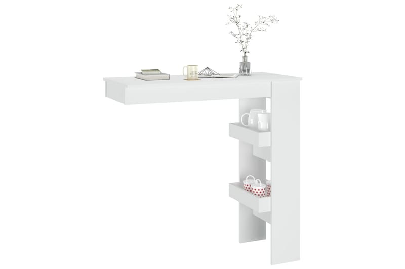 beBasic Barbord väggmonterat vit 102x45x103,5 cm konstruerat trä - White - Möbler - Bord & matgrupper - Barbord & ståbord