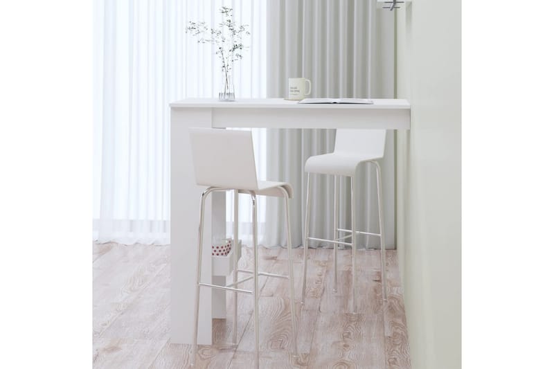 beBasic Barbord väggmonterat vit glans 102x45x103,5 cm konstruerat trä - White - Möbler - Bord & matgrupper - Barbord & ståbord
