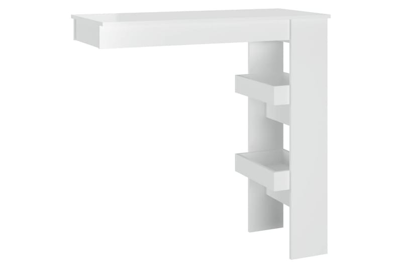 beBasic Barbord väggmonterat vit glans 102x45x103,5 cm konstruerat trä - White - Barbord & ståbord