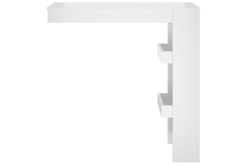 beBasic Barbord väggmonterat vit glans 102x45x103,5 cm konstruerat trä - White - Barbord & ståbord