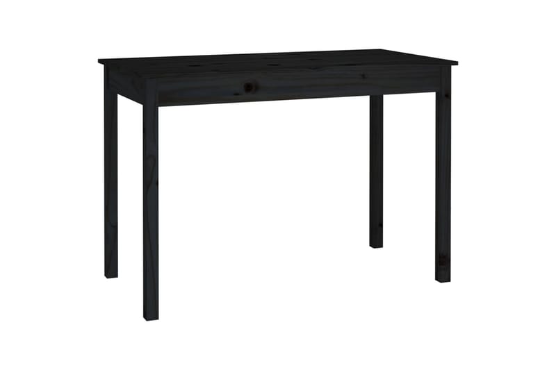 beBasic Matbord svart 110x55x75 cm massivt furuträ - Black - Matbord & köksbord