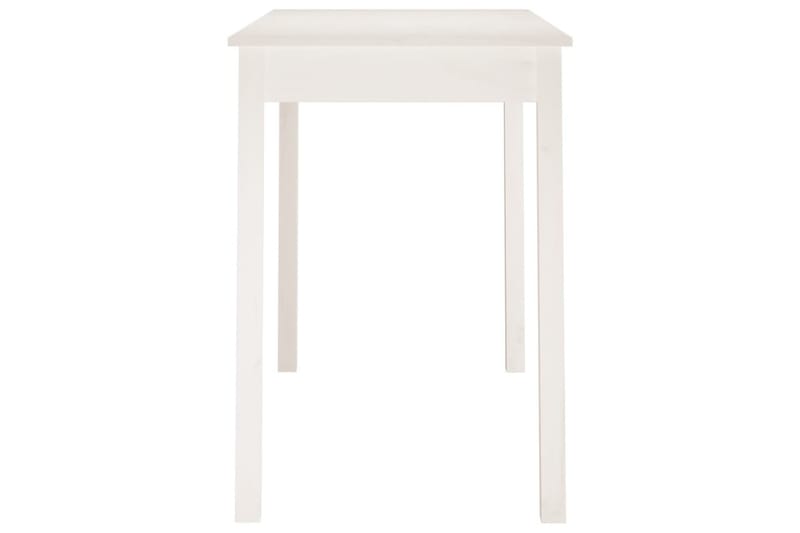 beBasic Matbord vit 110x55x75 cm massivt furuträ - White - Matbord & köksbord