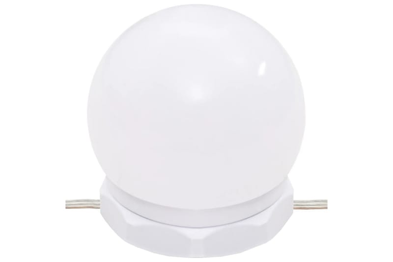 beBasic Sminkbord LED brun ek konstruerat trä - Brown - Möbler - Bord & matgrupper - Sminkbord & toalettbord