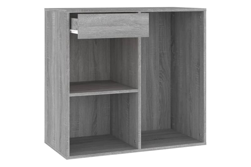 beBasic Sminkbord LED med skåp grå sonoma konstruerat trä - Grey - Möbler - Bord & matgrupper - Sminkbord & toalettbord