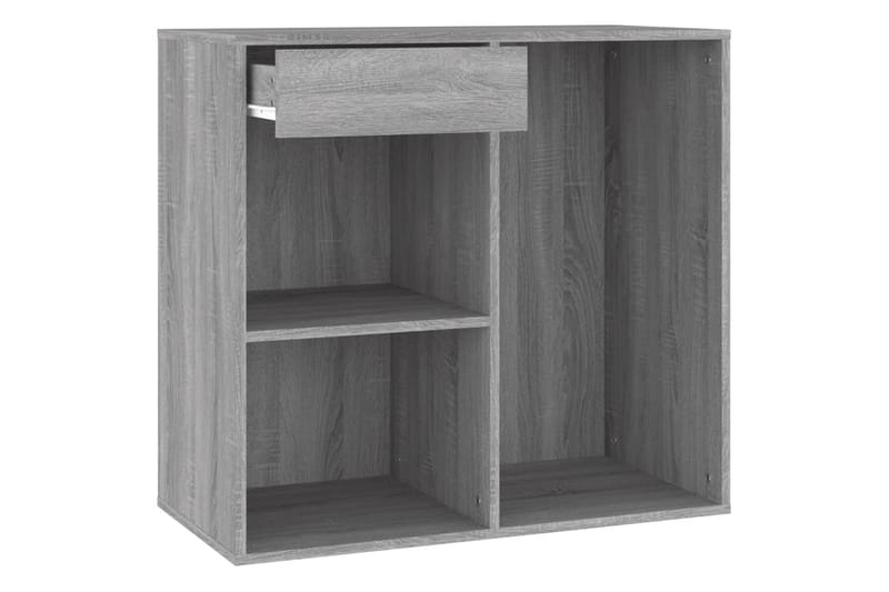 beBasic Sminkbord LED med skåp grå sonoma konstruerat trä - Grey - Möbler - Bord & matgrupper - Sminkbord & toalettbord