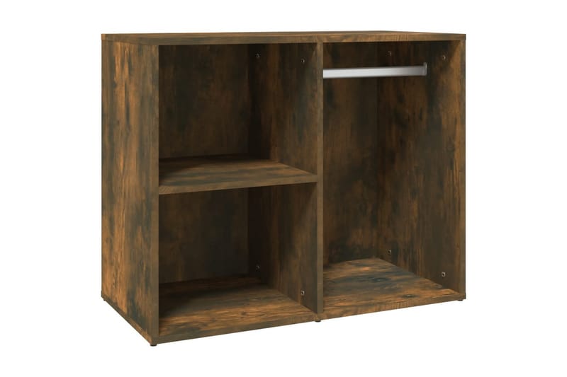 beBasic Sminkbord LED med skåp rökfärgad ek konstruerat trä - Brown - Möbler - Bord & matgrupper - Sminkbord & toalettbord