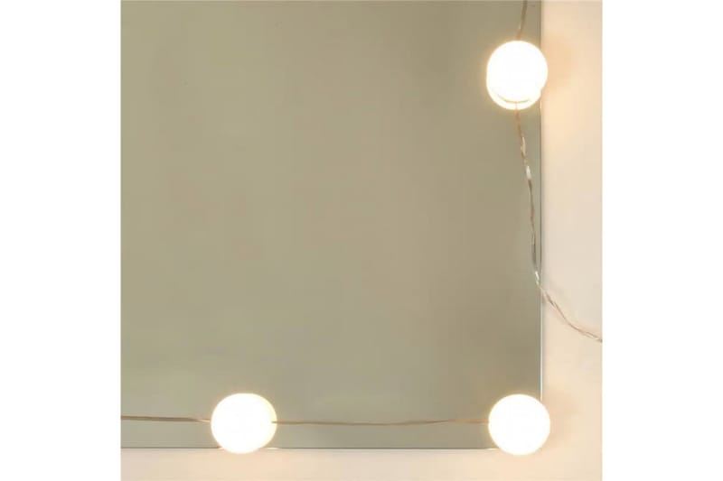 beBasic Sminkbord LED rökfärgad ek konstruerat trä - Brown - Möbler - Bord & matgrupper - Sminkbord & toalettbord