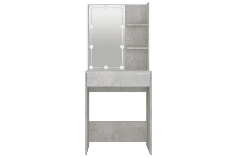 beBasic Sminkbord med LED betonggrå 60x40x140 cm - Grey - Möbler - Bord & matgrupper - Sminkbord & toalettbord