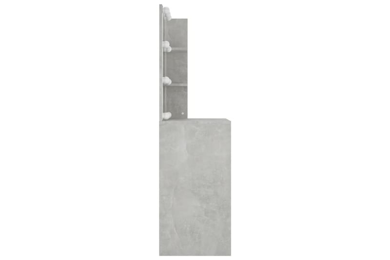 beBasic Sminkbord med LED betonggrå 60x40x140 cm - Grey - Möbler - Bord & matgrupper - Sminkbord & toalettbord