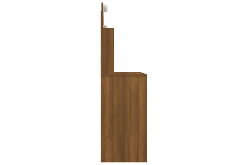 beBasic Sminkbord med LED brun ek 96x40x142 cm - Brown - Möbler - Bord & matgrupper - Sminkbord & toalettbord