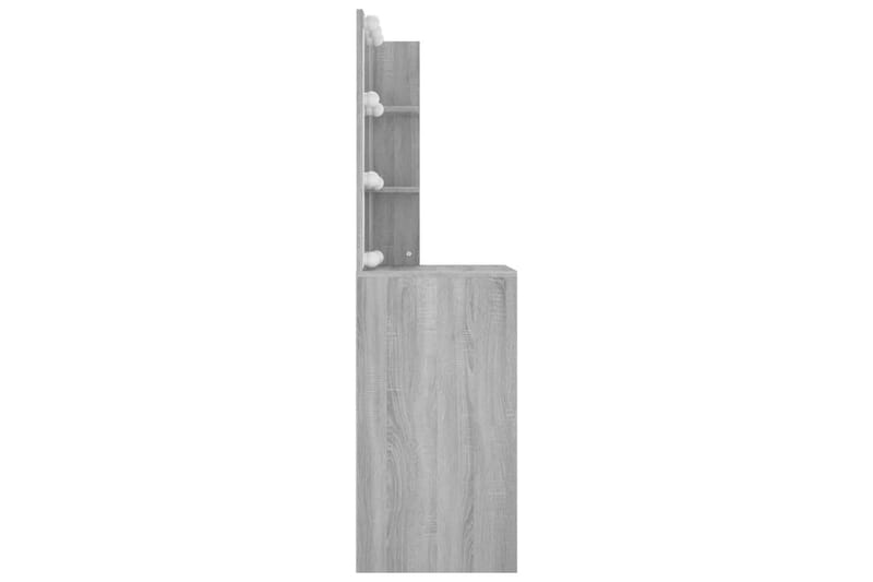 beBasic Sminkbord med LED grå sonoma 60x40x140 cm - Grey - Möbler - Bord & matgrupper - Sminkbord & toalettbord