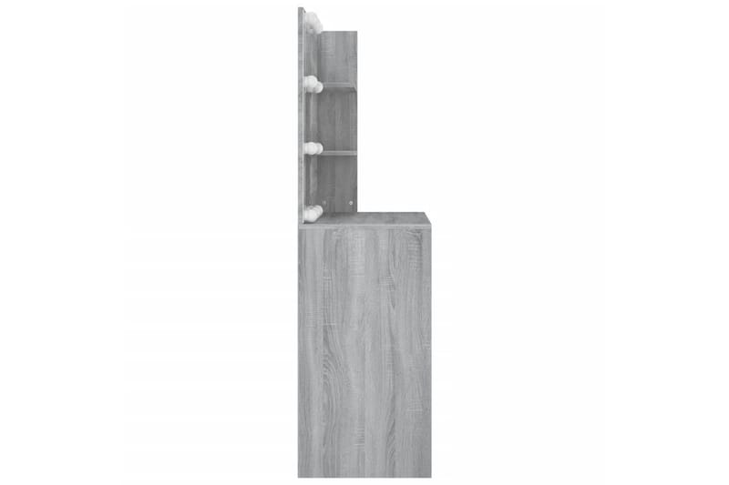 beBasic Sminkbord med LED grå sonoma 74,5x40x141 cm - Grey - Möbler - Bord & matgrupper - Sminkbord & toalettbord