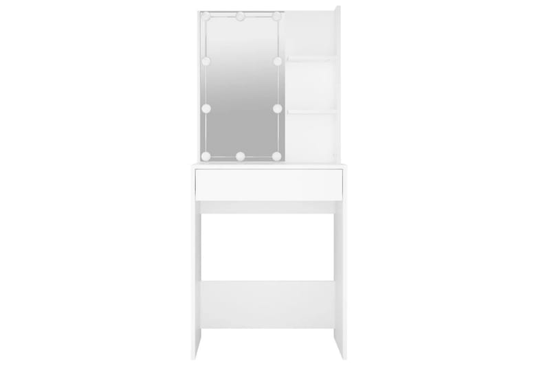 beBasic Sminkbord med LED vit 60x40x140 cm - White - Sminkbord & toalettbord