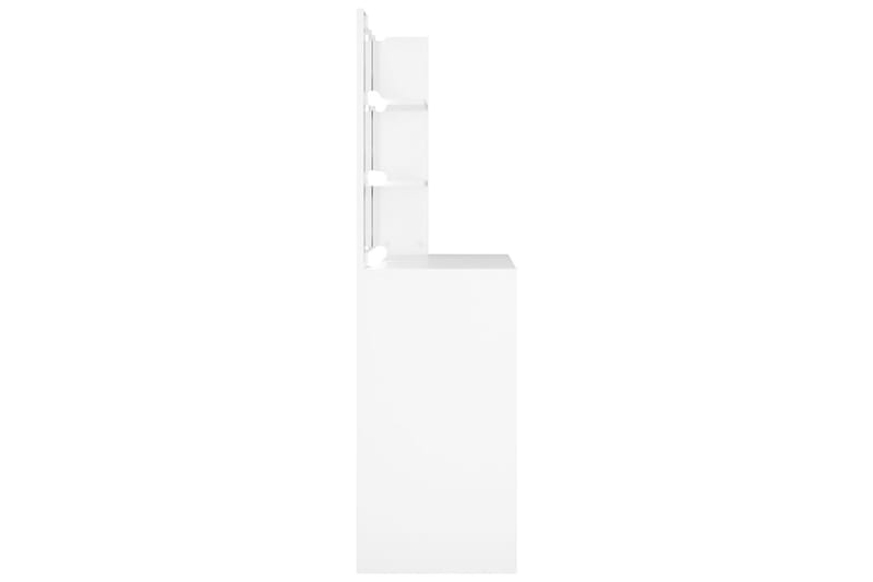 beBasic Sminkbord med LED vit 74,5x40x141 cm - White - Sminkbord & toalettbord