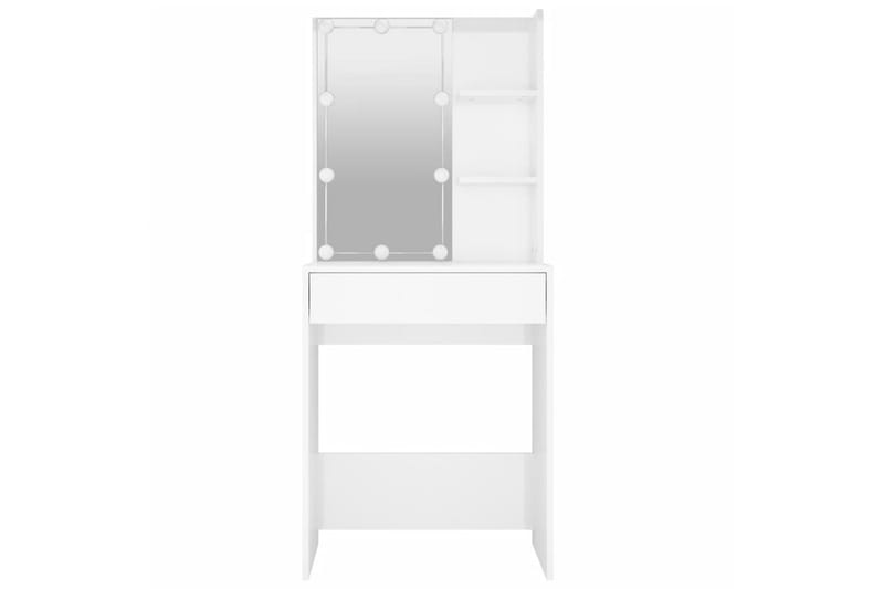 beBasic Sminkbord med LED vit högglans 60x40x140 cm - White - Möbler - Bord & matgrupper - Sminkbord & toalettbord
