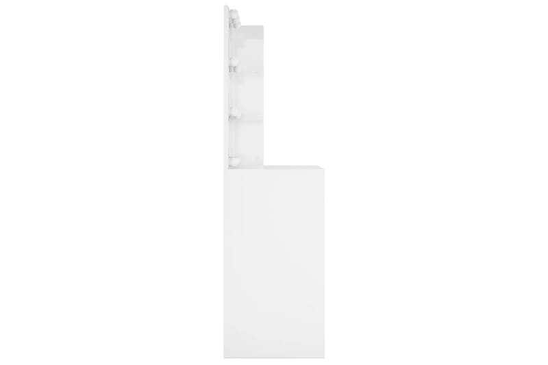 beBasic Sminkbord med LED vit högglans 60x40x140 cm - White - Möbler - Bord & matgrupper - Sminkbord & toalettbord