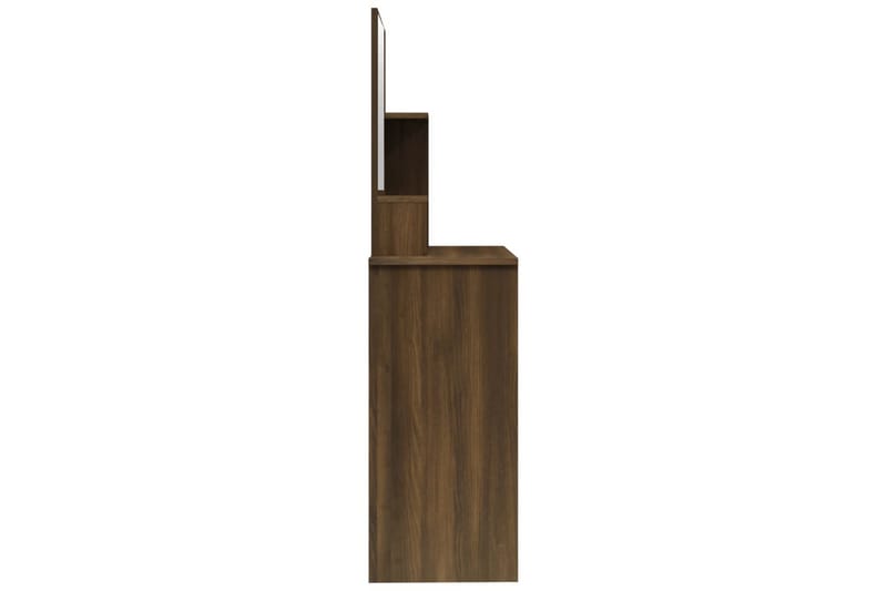beBasic Sminkbord med spegel brun ek 86,5x35x136 cm - Brown - Möbler - Bord & matgrupper - Sminkbord & toalettbord