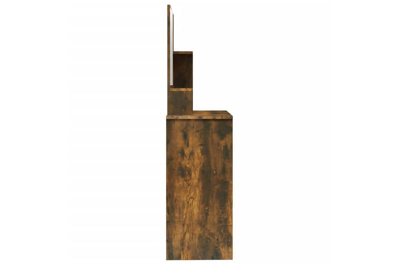 beBasic Sminkbord med spegel rökfärgad ek 86,5x35x136 cm - Brown - Möbler - Bord & matgrupper - Sminkbord & toalettbord