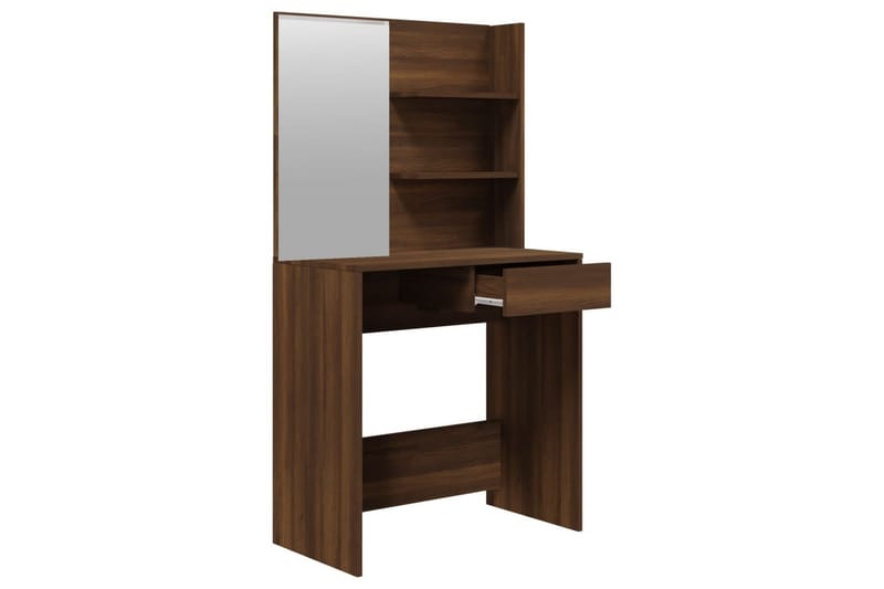 beBasic Sminkbord set brun ek 74,5x40x141 cm - Brown - Möbler - Bord & matgrupper - Sminkbord & toalettbord