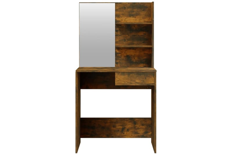 beBasic Sminkbord set rökfärgad ek 74,5x40x141 cm - Brown - Möbler - Bord & matgrupper - Sminkbord & toalettbord