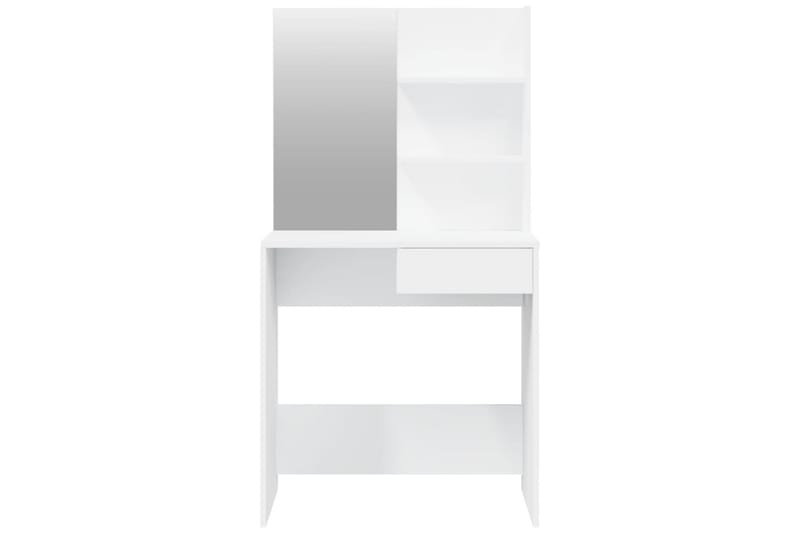 beBasic Sminkbord set vit 74,5x40x141 cm - White - Sminkbord & toalettbord