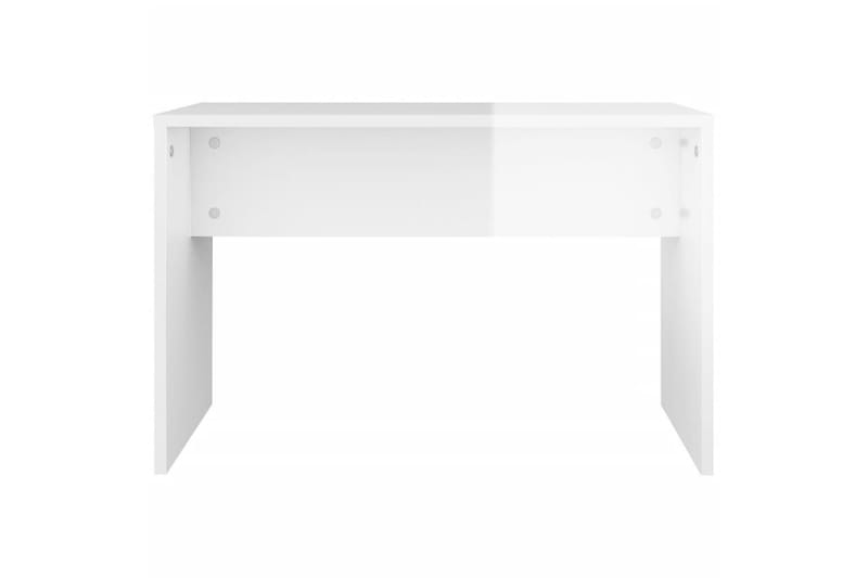 beBasic Sminkbord set vit högglans 74,5x40x141 cm - White - Sminkbord & toalettbord