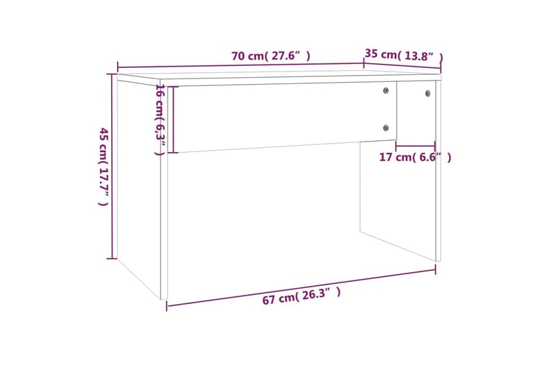 beBasic Sminkbord set vit högglans 86,5x35x136 cm - White - Möbler - Bord & matgrupper - Sminkbord & toalettbord