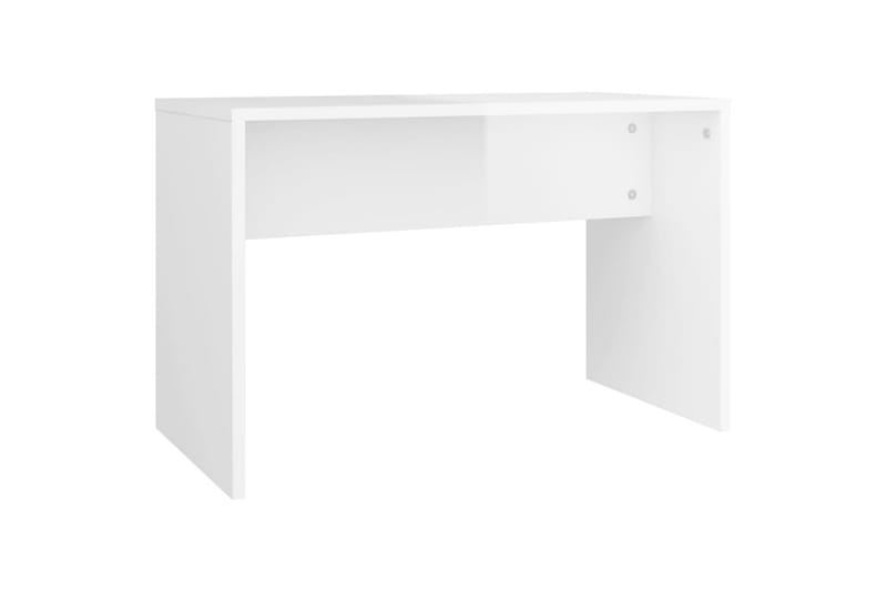 beBasic Sminkbord set vit högglans 86,5x35x136 cm - White - Sminkbord & toalettbord