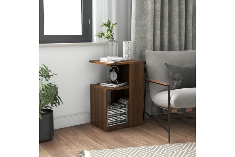 beBasic Soffbord brun ek 36x30x56 cm konstruerat trä - Brown - Möbler - Bord & matgrupper - Soffbord